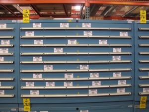 LISTA HEAVY DUTY 9-DRAWER PARTS CABINET W/ CONTENTS (W-50) LOADING & HANDLING FEE $25-